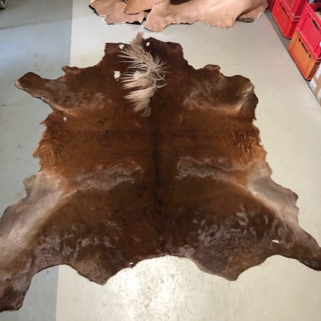 Hochwertig gegerbtes Pferdefell – braun/weiß – 150 x 175 cm – wunderschöne Optik – Nr 007