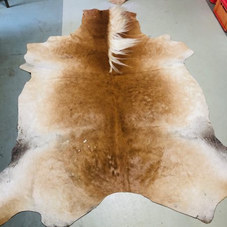 Hochwertig gegerbtes Pferdefell (Haflinger) – braun/weiß – 220 x 190 cm – wunderschöne Optik – Nr 011